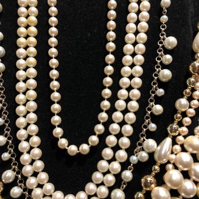 Fashion Costume Jewelry Pearl Necklaces -Lot J202