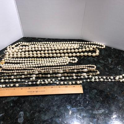 Fashion Costume Jewelry Pearl Necklaces -Lot J202