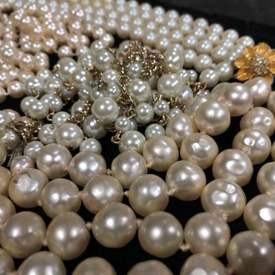 Fashion Costume Jewelry Pearl Necklaces -Lot J202