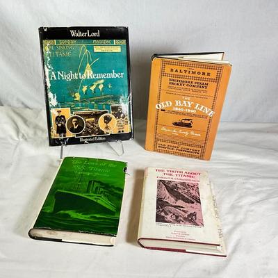 1557 Hardback Books on Baltimore Old Bay Line and The Titanic