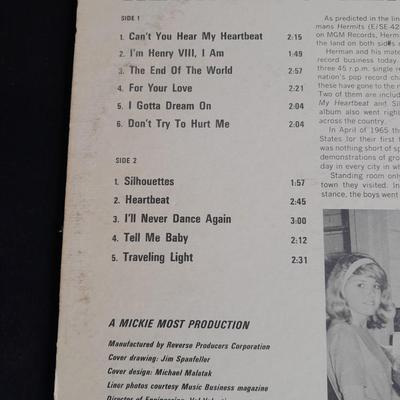 Vinyl LP Records 45's Marty Robbins, Ken Thompson, Herman's Hermits on tour, The Sandpipers and more