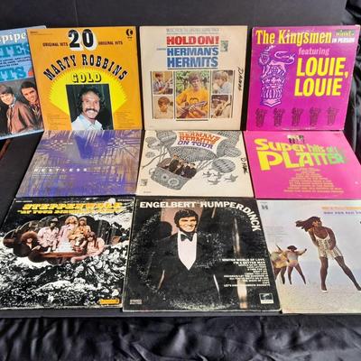 Vinyl LP Records 45's Marty Robbins, Ken Thompson, Herman's Hermits on tour, The Sandpipers and more