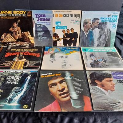 Vinyl LP Records 45's Tom Jones, Don Ho, Jane Eddy, Mancini Magic, Herman's Hermits, and more