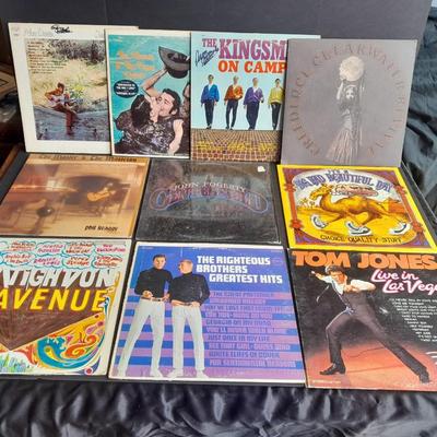 Vinyl LP Records 45's Tom Jones, The Kingsman, Creedence Clearwater, John Fogerty, The Righteous Brothers, and more