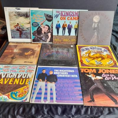 Vinyl LP Records 45's Tom Jones, The Kingsman, Creedence Clearwater, John Fogerty, The Righteous Brothers, and more