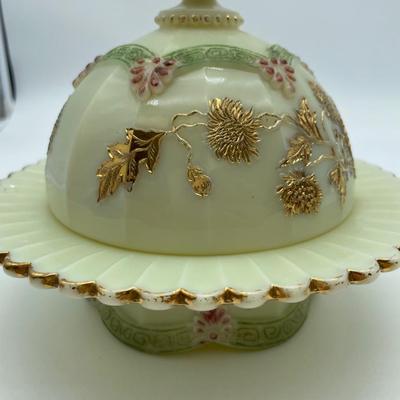 Northwood chrysanthemum spring butter dish