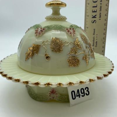 Northwood chrysanthemum spring butter dish