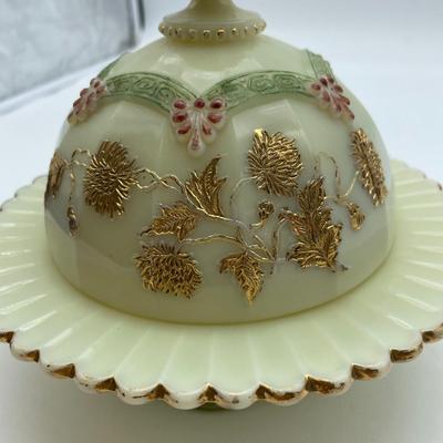 Northwood chrysanthemum spring butter dish