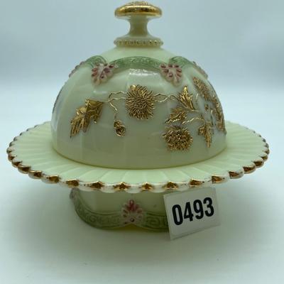 Northwood chrysanthemum spring butter dish
