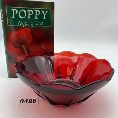 Anchor Hocking Ruby red bowl