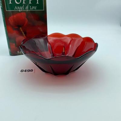 Anchor Hocking Ruby red bowl