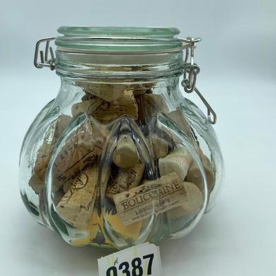 Jar of wine corks