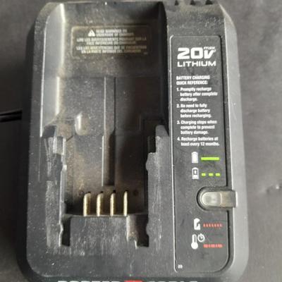 Porter Cable 20-volt Lithium Battery Charger with Battery