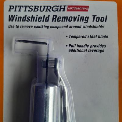 Pittsburgh Windshield removing tool, LED work light, and a 12 volt battery tester