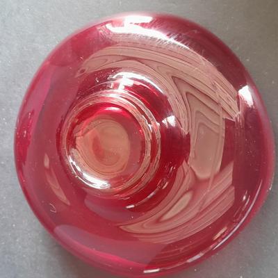 Red Glass collection, lidded candy dish, bowl, two Oshkosh Paragon candle votives, and more