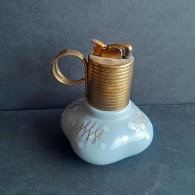 Vintage Evans bone China refillable table lighter