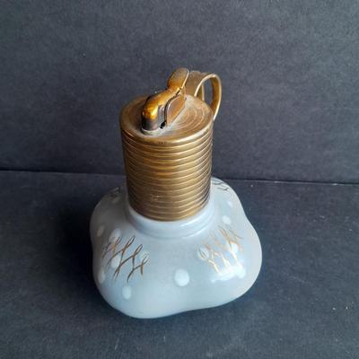 Vintage Evans bone China refillable table lighter