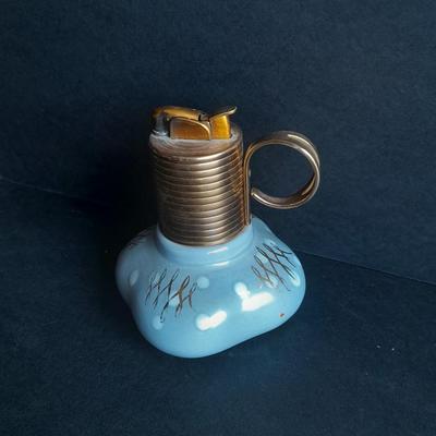 Vintage Evans bone China refillable table lighter