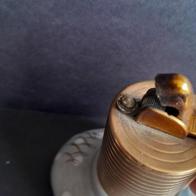 Vintage Evans bone China refillable table lighter