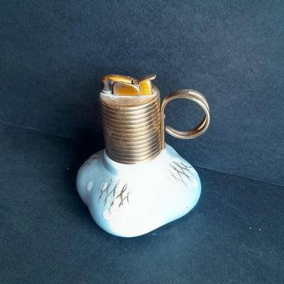 Vintage Evans bone China refillable table lighter