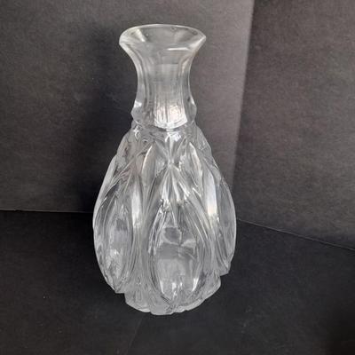 Metal ware, Covered butterdish, Bowl, and silverplate ladle, and beautiful glass vase