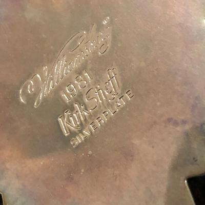 KIRK STIEFF CO. Williamsburg Silver Plate 1981 Ornament -Lot 425
