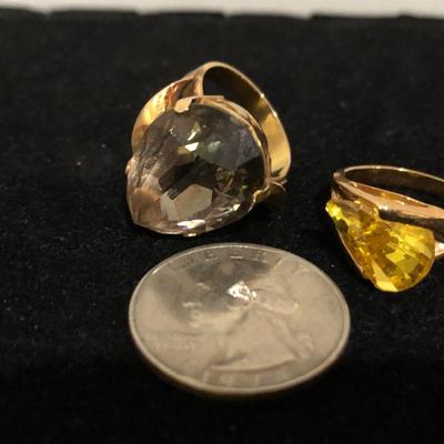 Two Unique Fashion Rings -Lot J208