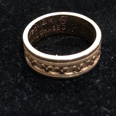 Vintage 14K Gold Filled Ring -Celtic Clover Design ðŸ€ -Lot J209