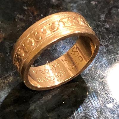 Vintage 14K Gold Filled Ring -Celtic Clover Design ðŸ€ -Lot J209