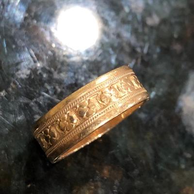 Vintage 14K Gold Filled Ring -Celtic Clover Design ðŸ€ -Lot J209