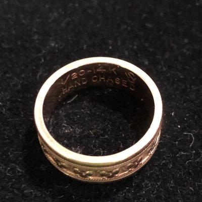 Vintage 14K Gold Filled Ring -Celtic Clover Design ðŸ€ -Lot J209