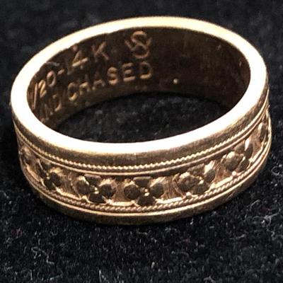 Vintage 14K Gold Filled Ring -Celtic Clover Design ðŸ€ -Lot J209