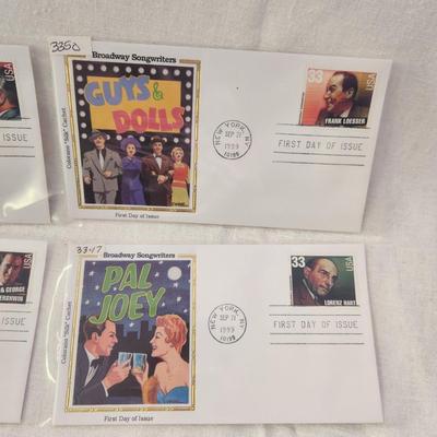 6 - FIRST DAY STAMPS - 1999 BROADWAY SONG WRITERS