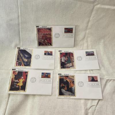 5 - FIRST DAY STAMPS - 1999 All ABOARD TRAINS