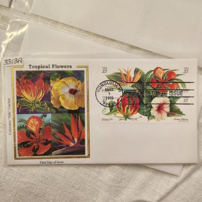 6 - FIRST DAY STAMPS - 1999 TROPICAL FLOWERS - HONOLULU