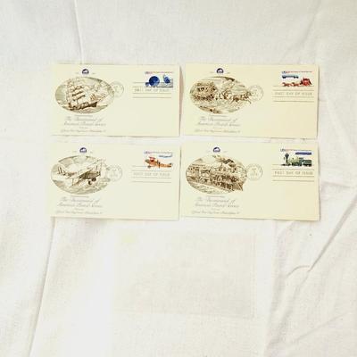 4 - FIRST DAY STAMPS - 1975 BICENTENNIAL OF THE UNITED STATES POSTAL SERVICE