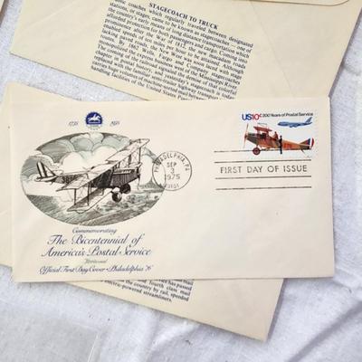 4 - FIRST DAY STAMPS - 1975 BICENTENNIAL OF THE UNITED STATES POSTAL SERVICE