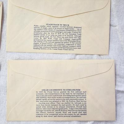 4 - FIRST DAY STAMPS - 1975 BICENTENNIAL OF THE UNITED STATES POSTAL SERVICE