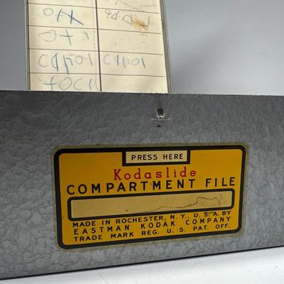 Kodaslide Compartment File Eastman Kodak Metal Organizer