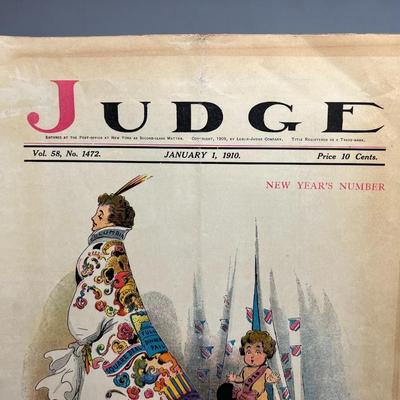 Antique Judge Art Deco New Years Number Issue Americana Magazine