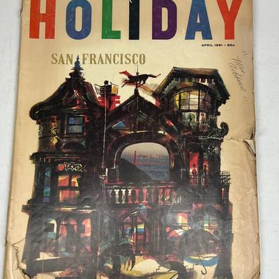 Vintage Holiday Magazine San Francisco 1961 City Culture Local Advertisement