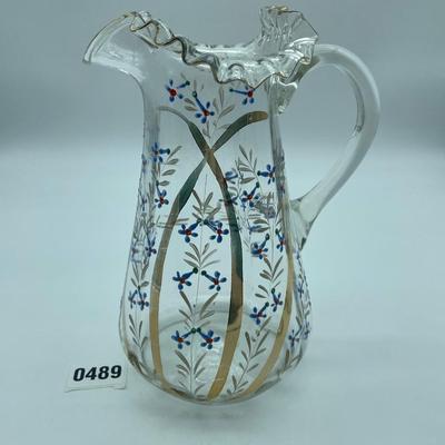 Pretty ruffled pitcher and tumblers