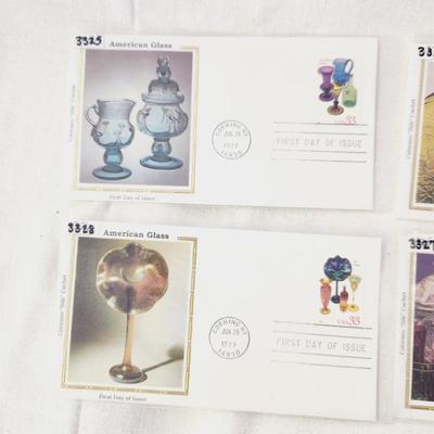 4 - FIRST DAY STAMPS - 1999 AMERICAN GLASS
