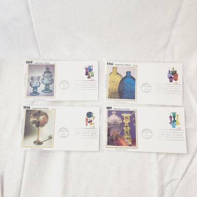 4 - FIRST DAY STAMPS - 1999 AMERICAN GLASS
