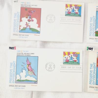 4 - FIRST DAY STAMPS - 1974 PRESERVE THE ENVIRONMENT