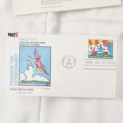 4 - FIRST DAY STAMPS - 1974 PRESERVE THE ENVIRONMENT