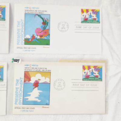 4 - FIRST DAY STAMPS - 1974 PRESERVE THE ENVIRONMENT