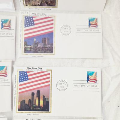 10 - FIRST DAY STAMPS - 1999 FLAGS OVER THE CITY