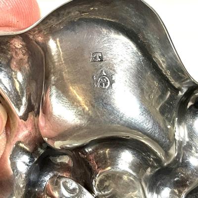 1562 Antique Art Nouveau Austrian 800 Silver Master Salt