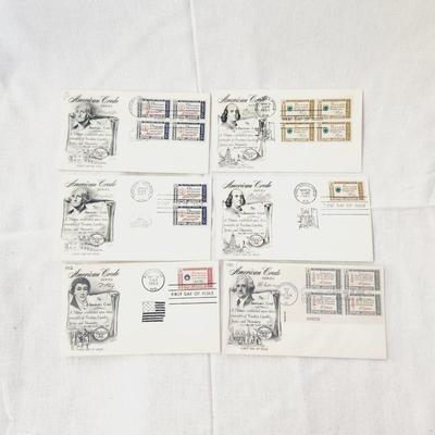 6 - FIRST DAY STAMPS - 1960 AMERICAN CREDO